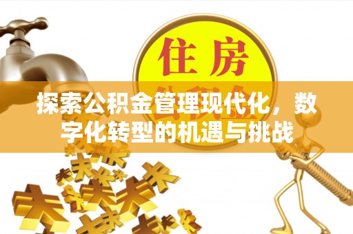 夏邑探索公积金管理现代化，数字化转型的机遇与挑战