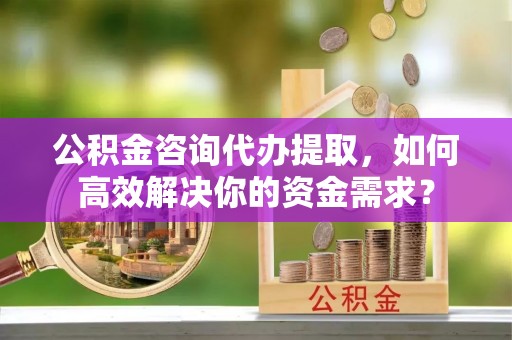 夏邑公积金咨询代办提取，如何高效解决你的资金需求？